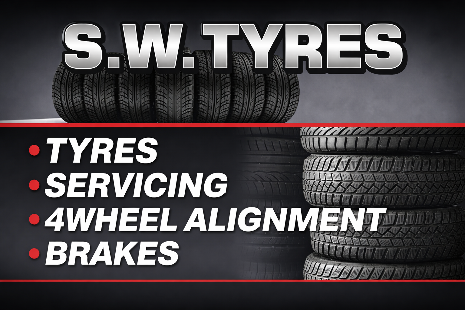 SW Tyres inventory system screenshot